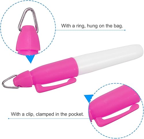 Miniatura 5 de PATIKIL Mini marcadores permanentes, paquete de 5 marcadores de pelota de golf con clip para llavero para oficina, reuniones, actividades al aire