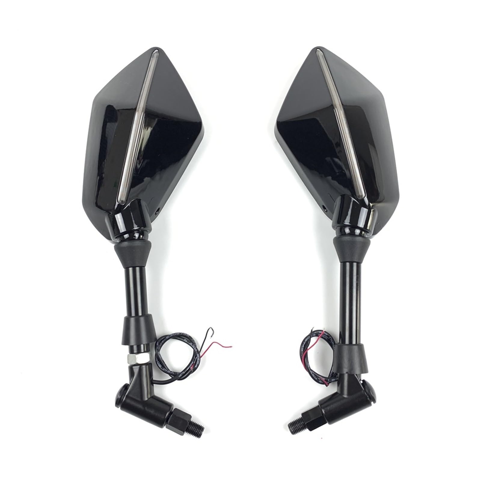 Pasuje Do Uniwersalnego Oświetlenia Lusterek Wstecznych Pasuje Do Suzuki Universal Motorcycle Motocyklowa kierownica lusterka(8mm Black)