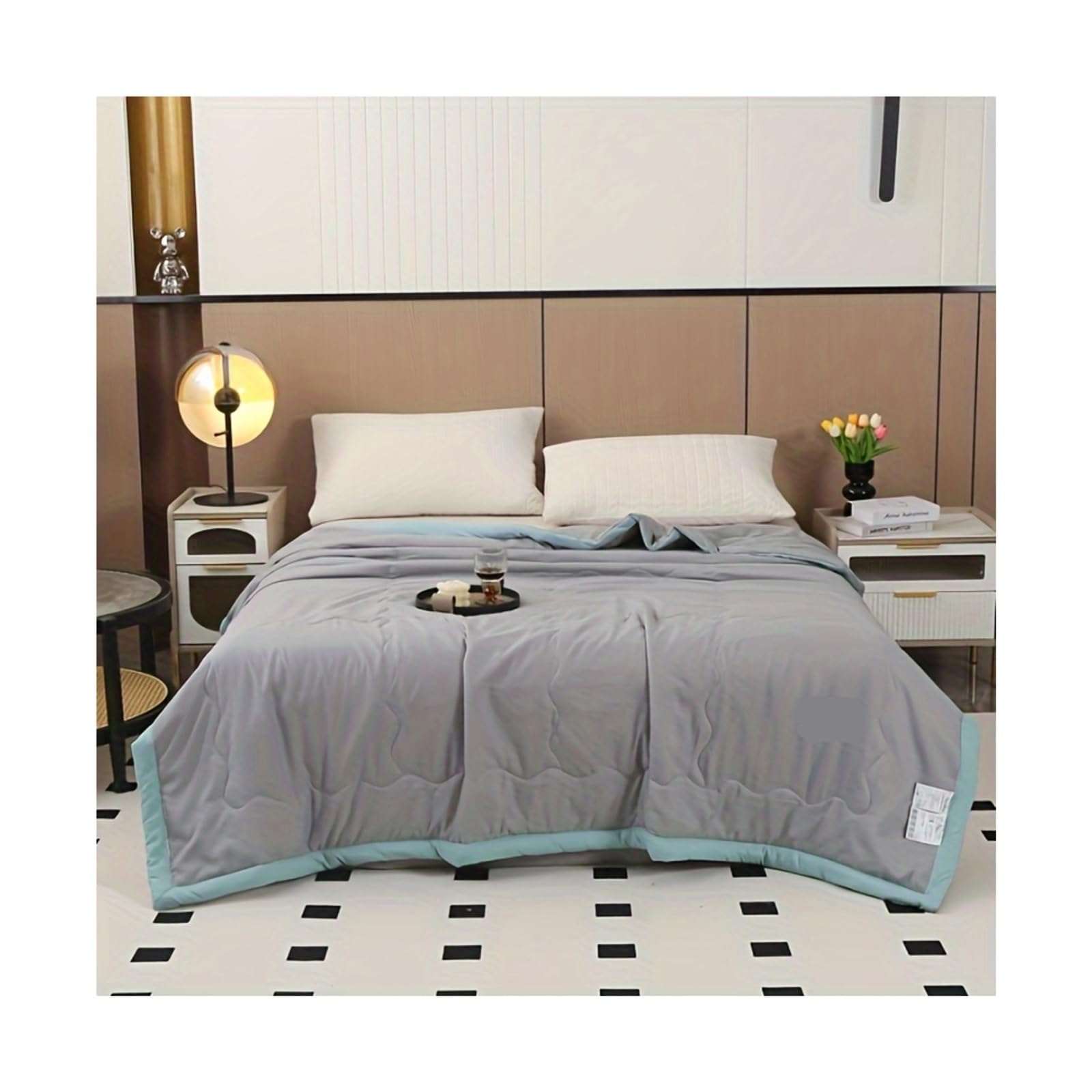 EBzvblxm Cooling Blanket for Summer, Cooling Blanket Air Conditioning Quilt Nap Throw Multicolor Multiple Sizes(Grey,200X230)