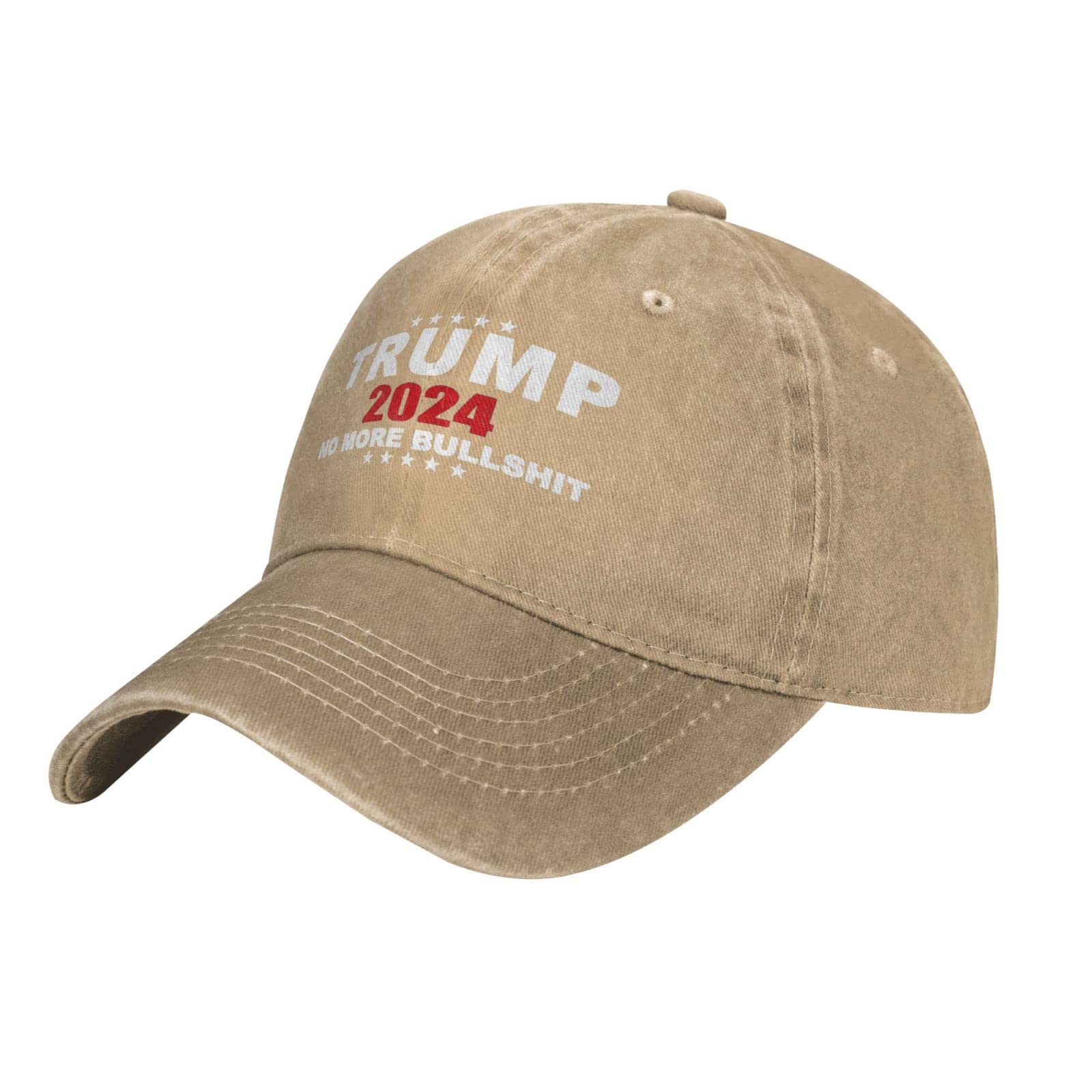 Hat,Trump 2024 No More Bs Bullshit Baseball Cap Black Women Men Dad Hat Golf Cowboy Hat Trucker Hat Fishing hat