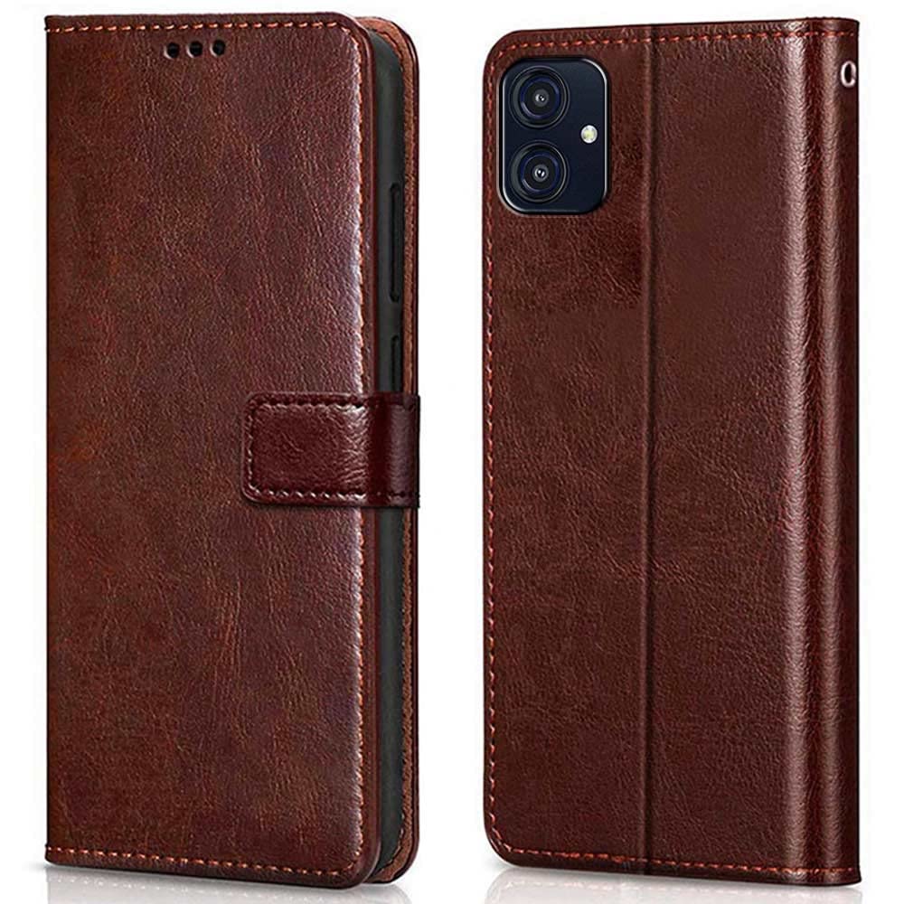 WOW IMAGINE Shock Proof Flip Cover Back Case Cover for Samsung Galaxy M04 (Flexible | Leather Finish | Card Pockets Wallet & Stand | Chestnut Brown) (B0BQWJMYNT) Amazon Price History, Amazon Price Tracker