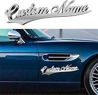 Vista 18 de Emblema de coche personalizado para amantes de los coches, regalos personalizados para vehículos, señal de carrera, letras de camiones, emblemas 3D