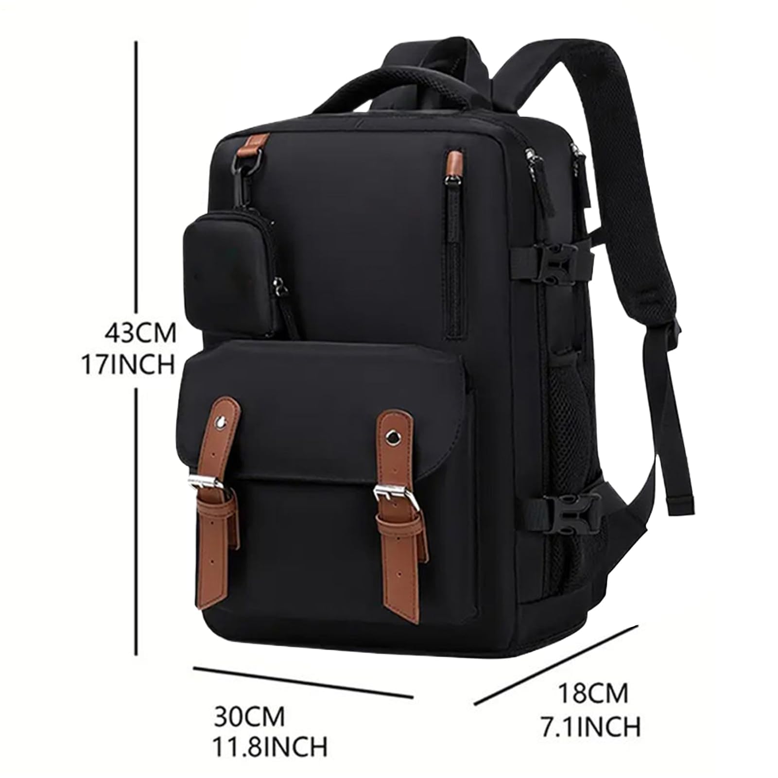 Zaino casual impermeabile da uomo, adatto per laptop, ideale per scuola, lavoro, escursionismo, avventure all'aperto e uso quotidiano, per adolescenti e adulti