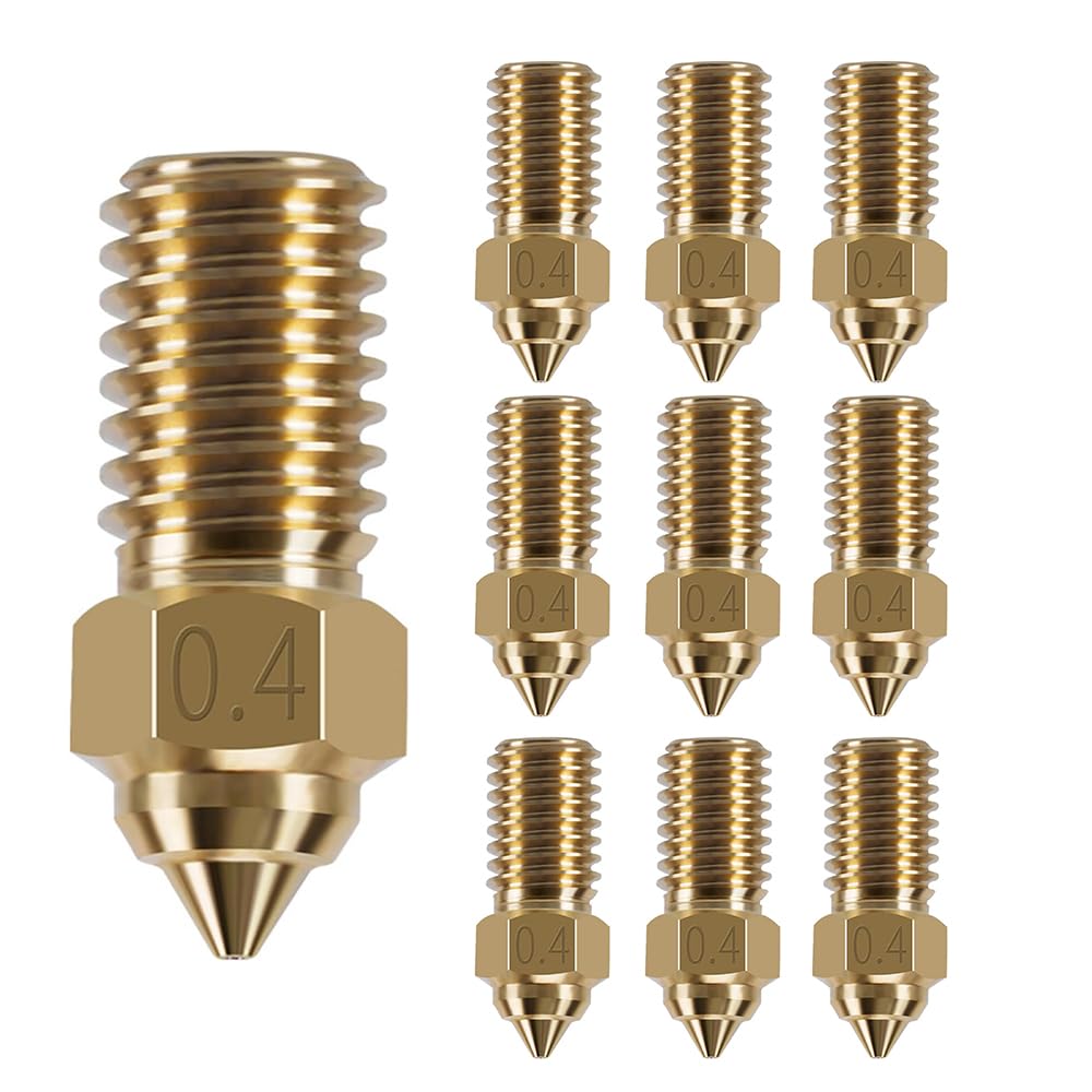 3D Printer Neptune 4 Pro Nozzle Extruder 0.4mm Nozzle Kit - Included 10pcs Brass Nozzles, High Temperature and Wear Resistant for ELEGOO Neptune 4/Neptune 4 Pro