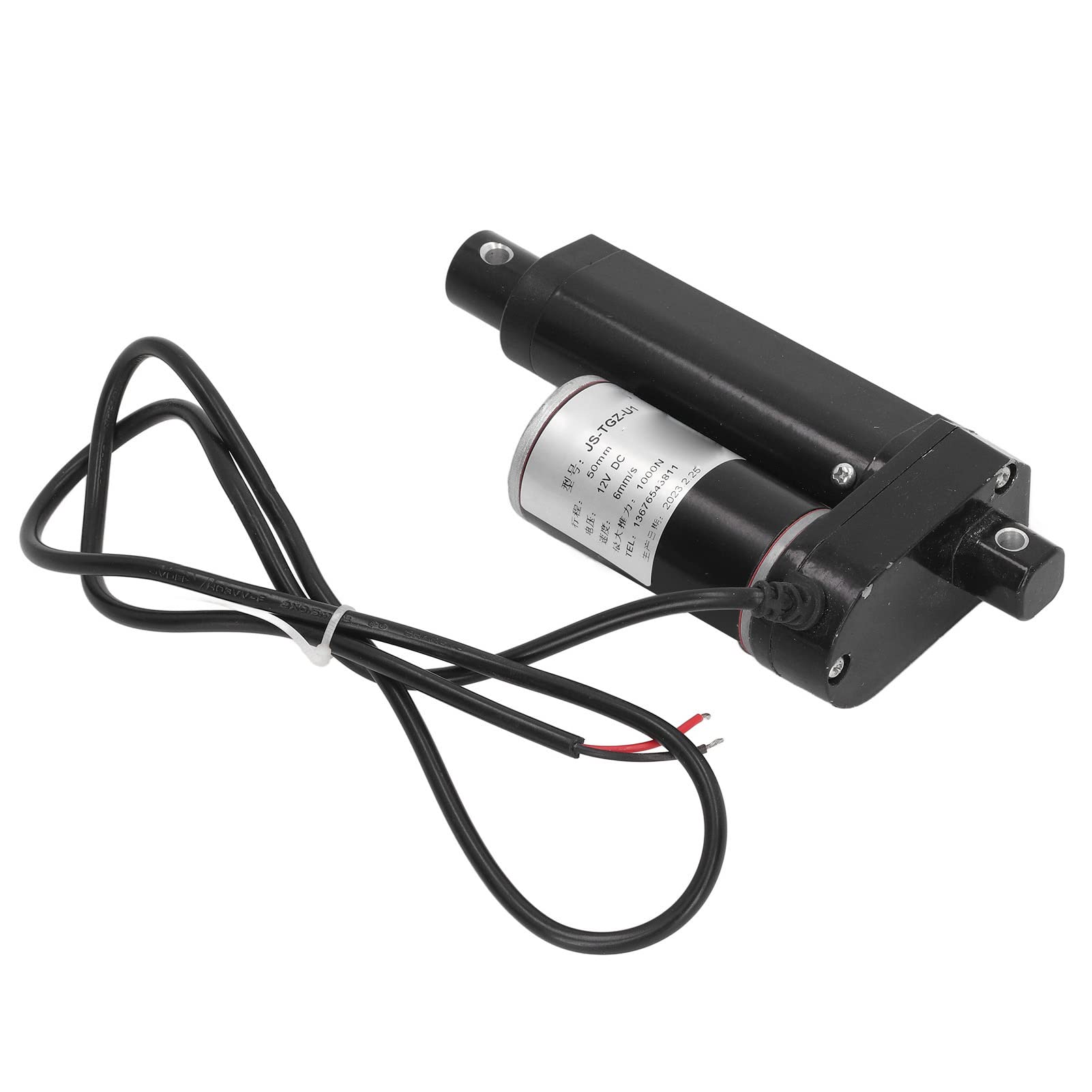 FTVOGUE Siłownik Elektryczny Siłownik Liniowy 12 V, Silnik z przekładnią metalową Mały Liniowy 1000 N Skok 50 Mm z Pilotem Zdalnego Sterowania do Automatyzacji Urządzenie do Otwierania Drzwi
