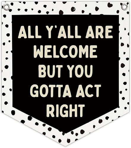 Miniatura 20 de Lacama Decoración retro de pared para dormitorio universitario, pancarta retro para colgar en la pared de la universidad con texto en inglés "All