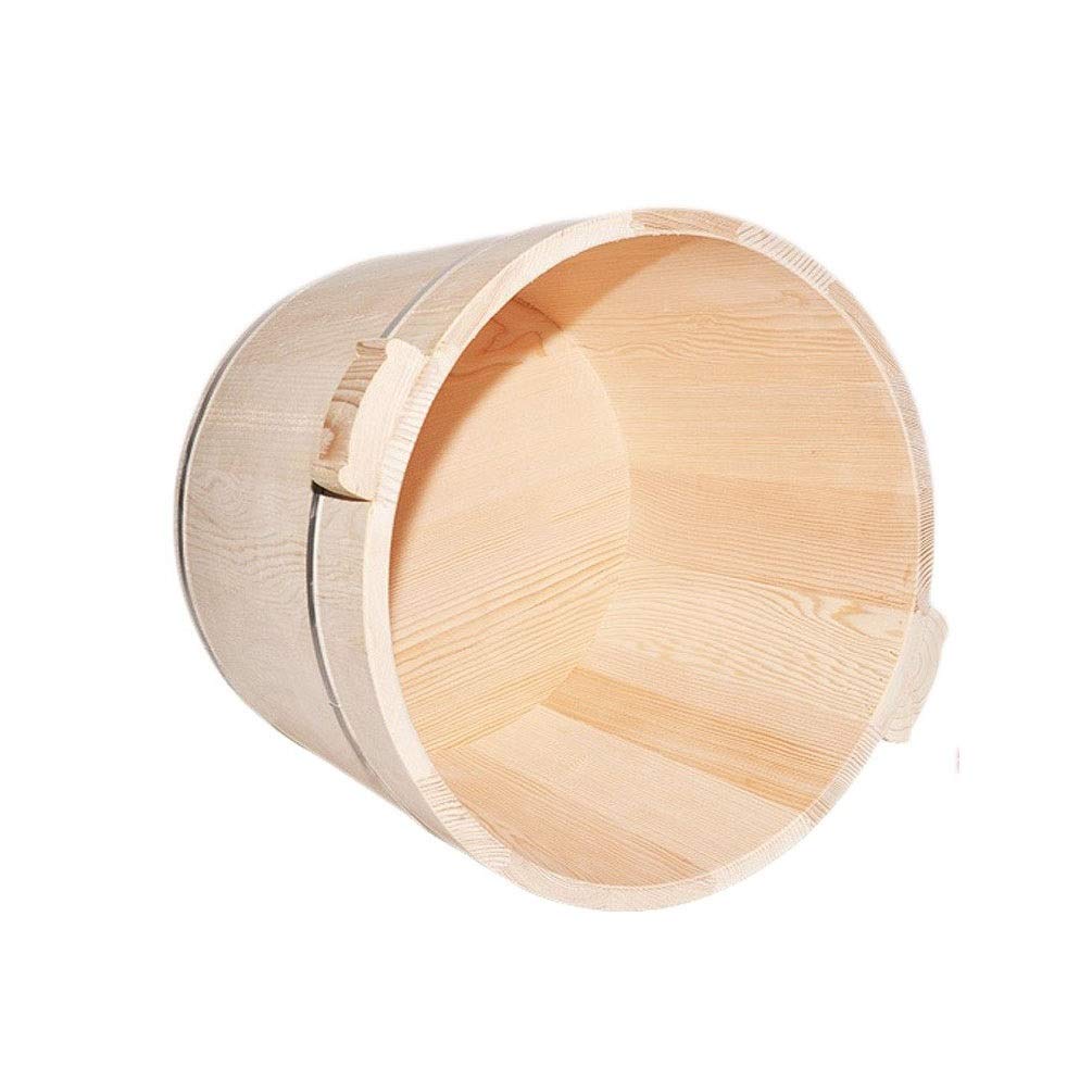 Seau en bois de sapin naturel pour le trempage des pieds avec massage, bain de pieds pour bain de pieds Lucky Star