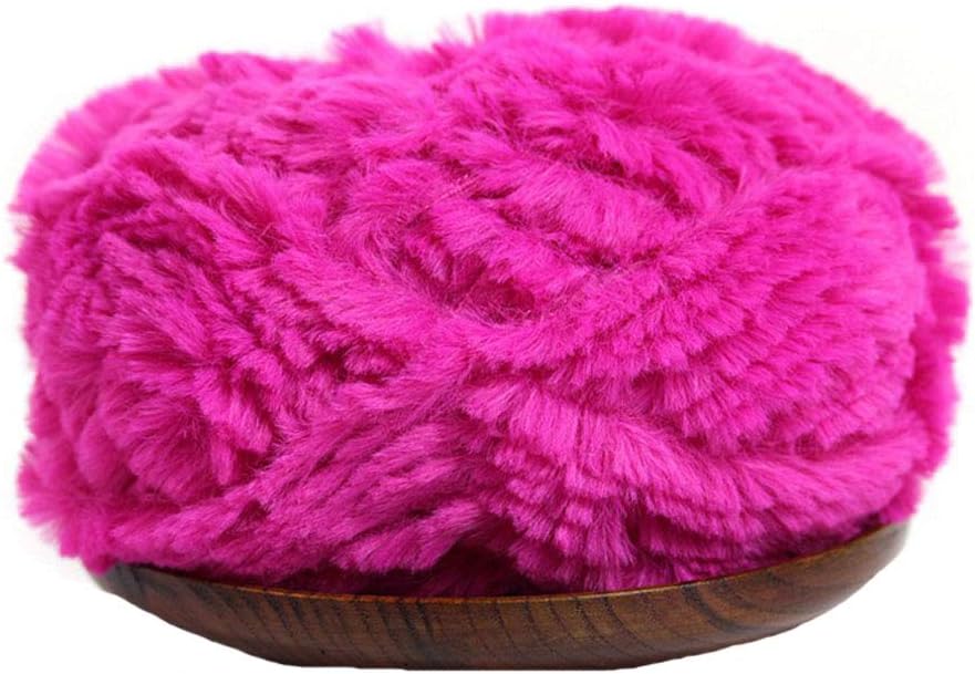 500g Winter Long Hair Warm Yarn Hand Crochet Faux Fur Yarn Hot Pink Fluffy Fuzzy Fur Yarn DIY Hat Scarf Sweater Blanket Yarn
