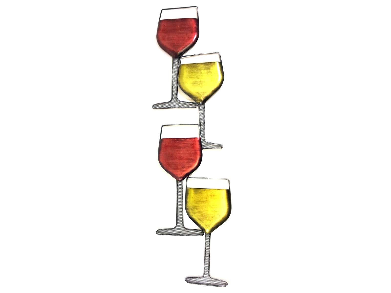 Sk Style New - Contemporary Metal Wall Art Decor Sculpture - Wine Glass Tower
