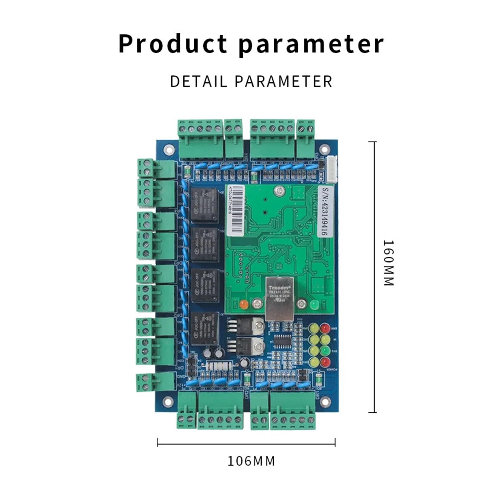 Controllore di Accesso, SDK del controller di accesso Pannello di Software di rilevazione presenze Pannello di controllo accessi a 4 porte(Four Door)
