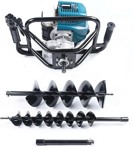 Miniatura 10 de LIYUANJUN Excavadora de agujeros de poste de 72 cc, kit de máquina de perforación de tierra de 3 KW (4.1HP) con brocas de 6 pulgadas10 pulgadas12