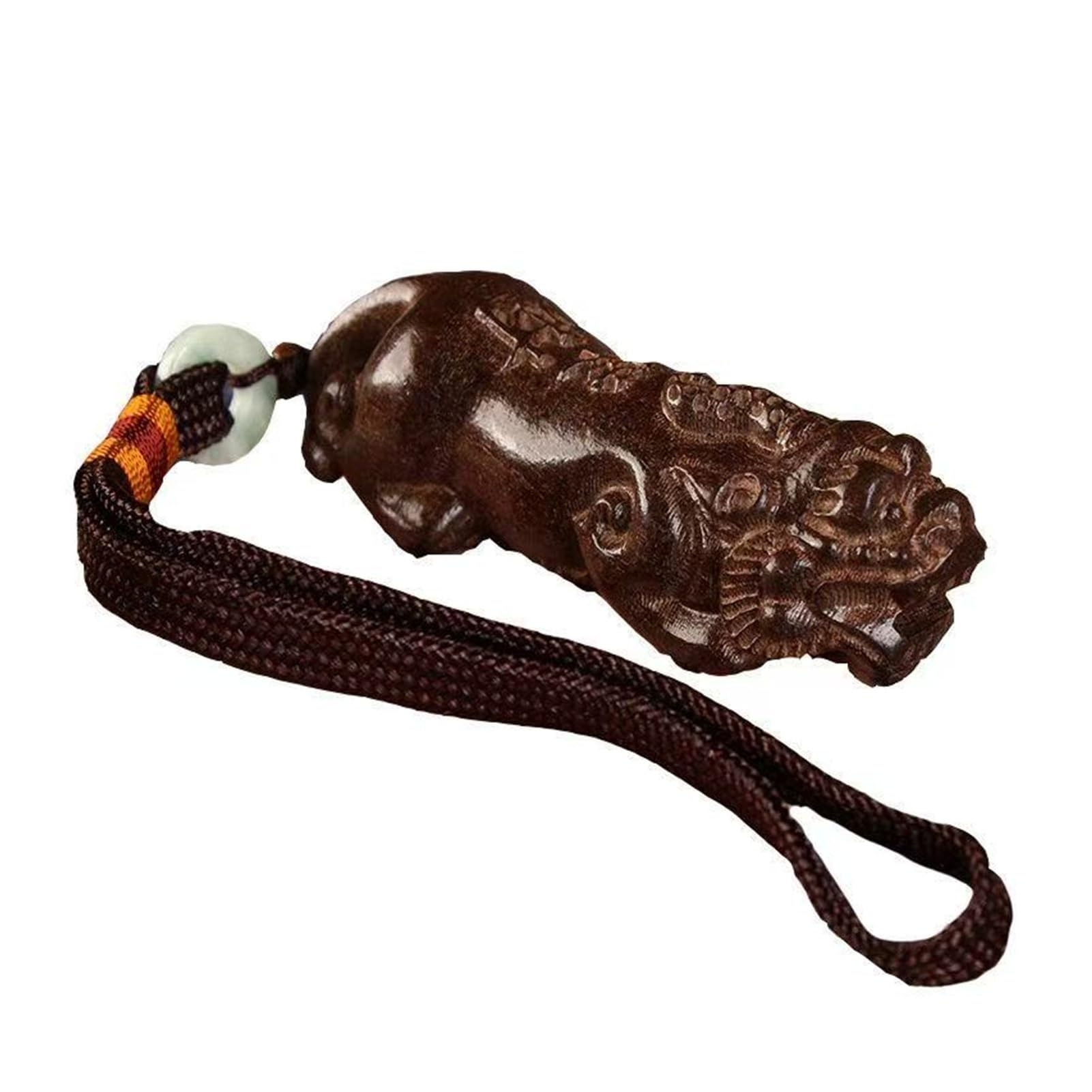 Huolimxun Agarwood Pixiu Handle Piece Wooden Stationery Toy Piece Fortune Feng Shui Pendant 9 * 2.6 * 2.6cm
