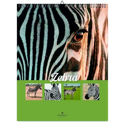 January 2027 - December 2027 Zebra Wall Calendar 8.5x11 Monthly Wildlife Photography 12 Month Animal Calendar Stunning Nature Images Gift for Animal Lovers, Kids Adults
