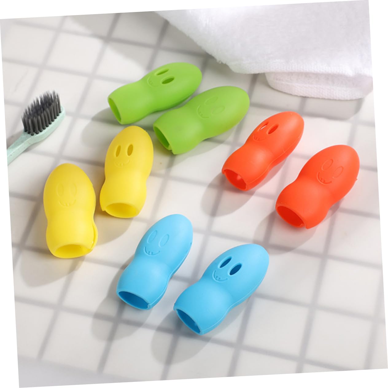 100piezas Fundas De Silicona para Cabezas De Cepillo De Dientes Protección Polvo y para y Uso Diario