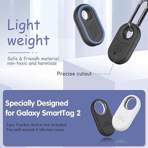Miniatura 2 de Paquete de 4 fundas compatibles con Samsung Galaxy SmartTag2, resistentes fundas de silicona suave antideslizante para Galaxy Smart Tag 2 con