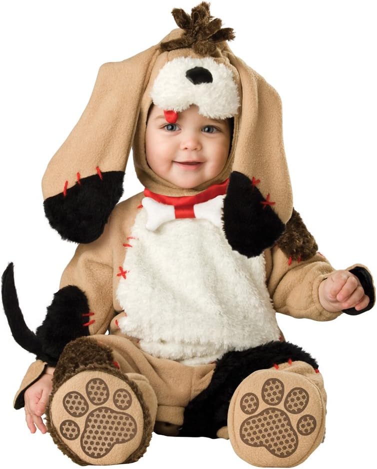InCharacter Costumes Baby's Precious Puppy Costume, Tan/Black/White, 12-18 Months