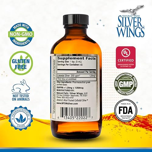 Miniatura 2 de Natural Path Silver Wings Colloidal Silver 250PPM 8 fl oz Cap TOP