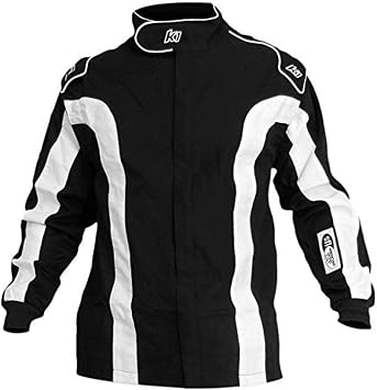 K1 Race Gear Triumph 2 Single Layer SFI-1 Proban Cotton Fire Jacket Black/White, 5X-Small