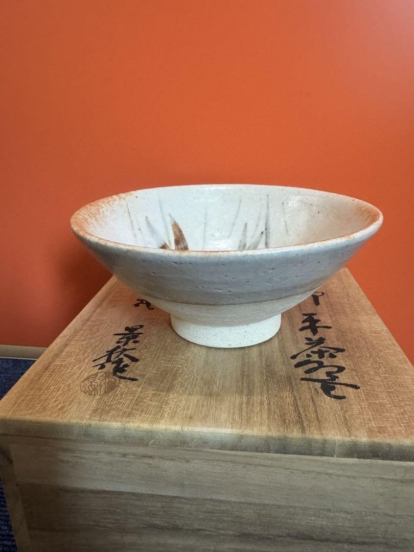 加藤景秋 陶祖十二代 茶道具 ☆ 絵志野 - | 茶碗(桐箱)県重要 C16173