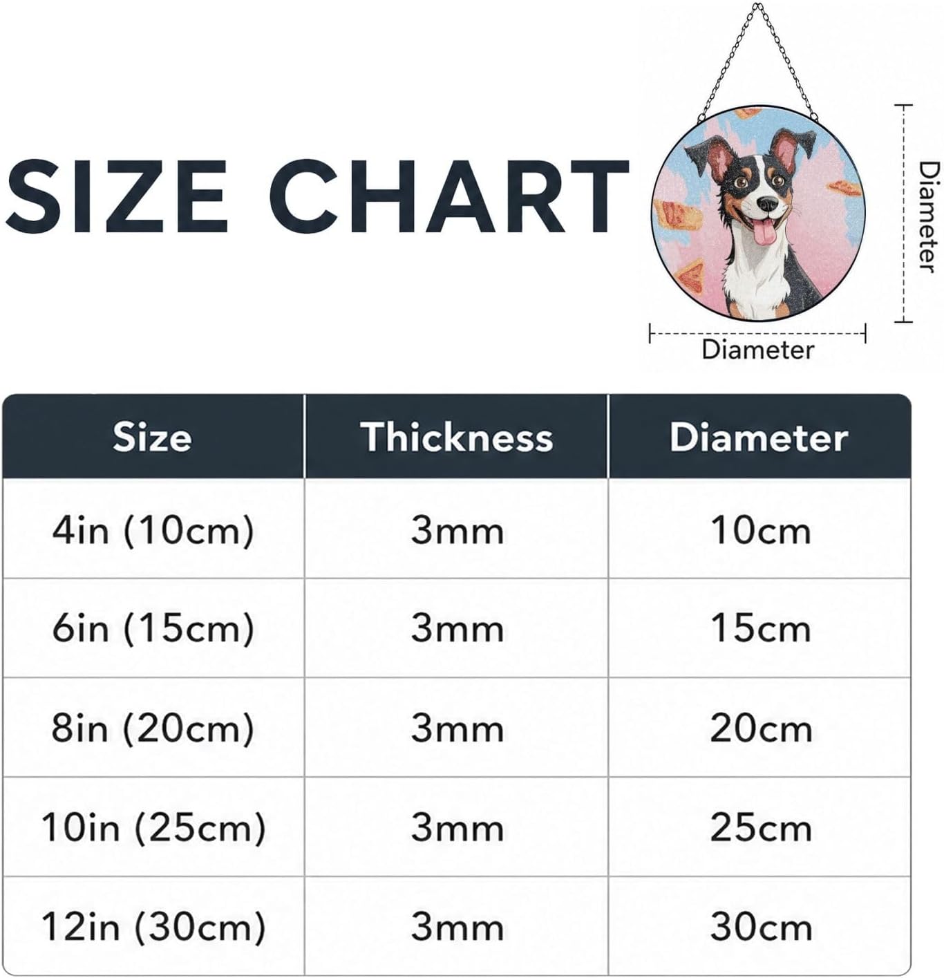 10in Stained Glass Window Hanging,Window Suncatcher Glass Panel with Metal Chain Rat Terrier Dog Sun Catchers Wall Art Home Decor Gift for Women Mother's Day