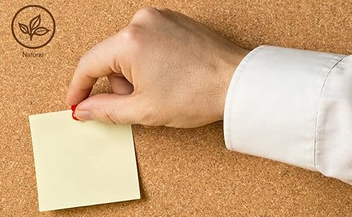 Cork Board Bulletin Board 12X12Inch,50 Push Pins, & No Frame – Pin Board For Home & Office Decor, 0.5 Inch Thick #TOP7