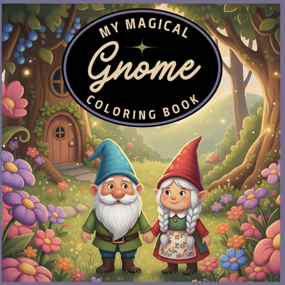 My Magical Gnome Coloring Book: A Whimsical Coloring Adventure with 40 Enchanted Gnome Scenes for Relaxation and Joy