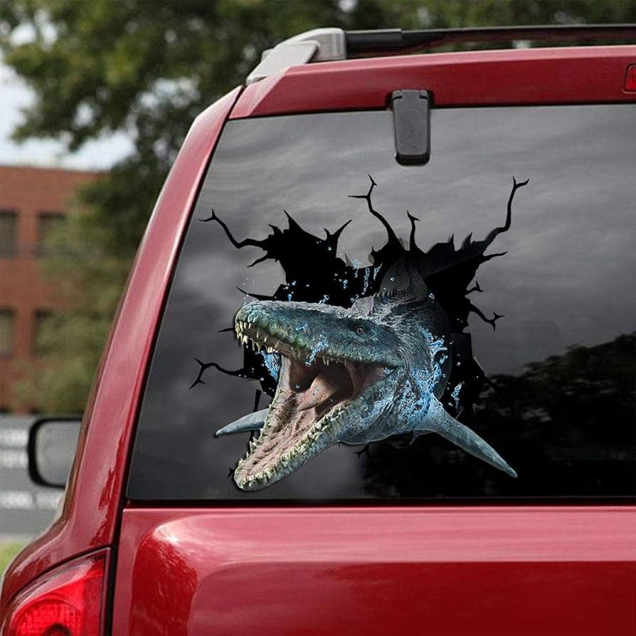 Amazon.co.jp: オーシャンギフト モササウルス 恐竜 カーデカール