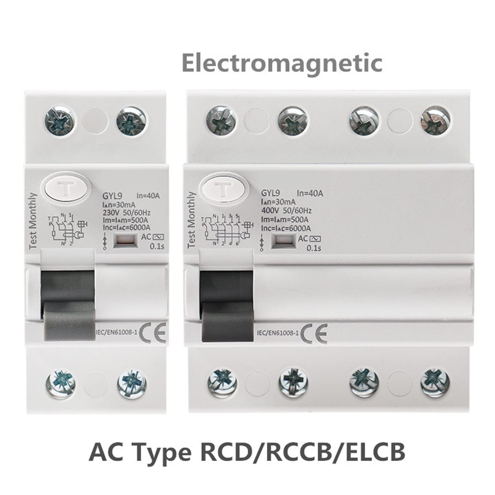 GYL9 AC disjoncteur différentiel disjoncteur différentiel 4P 25A 40A 63A 80A 100A1 pièces(4P 100A,300mA)