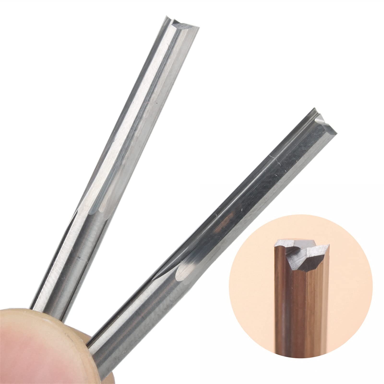 BERWENNY 10Pcs 4/22mm 2Flutes Wood End Milling Cutters Carbide CNC Router Bit