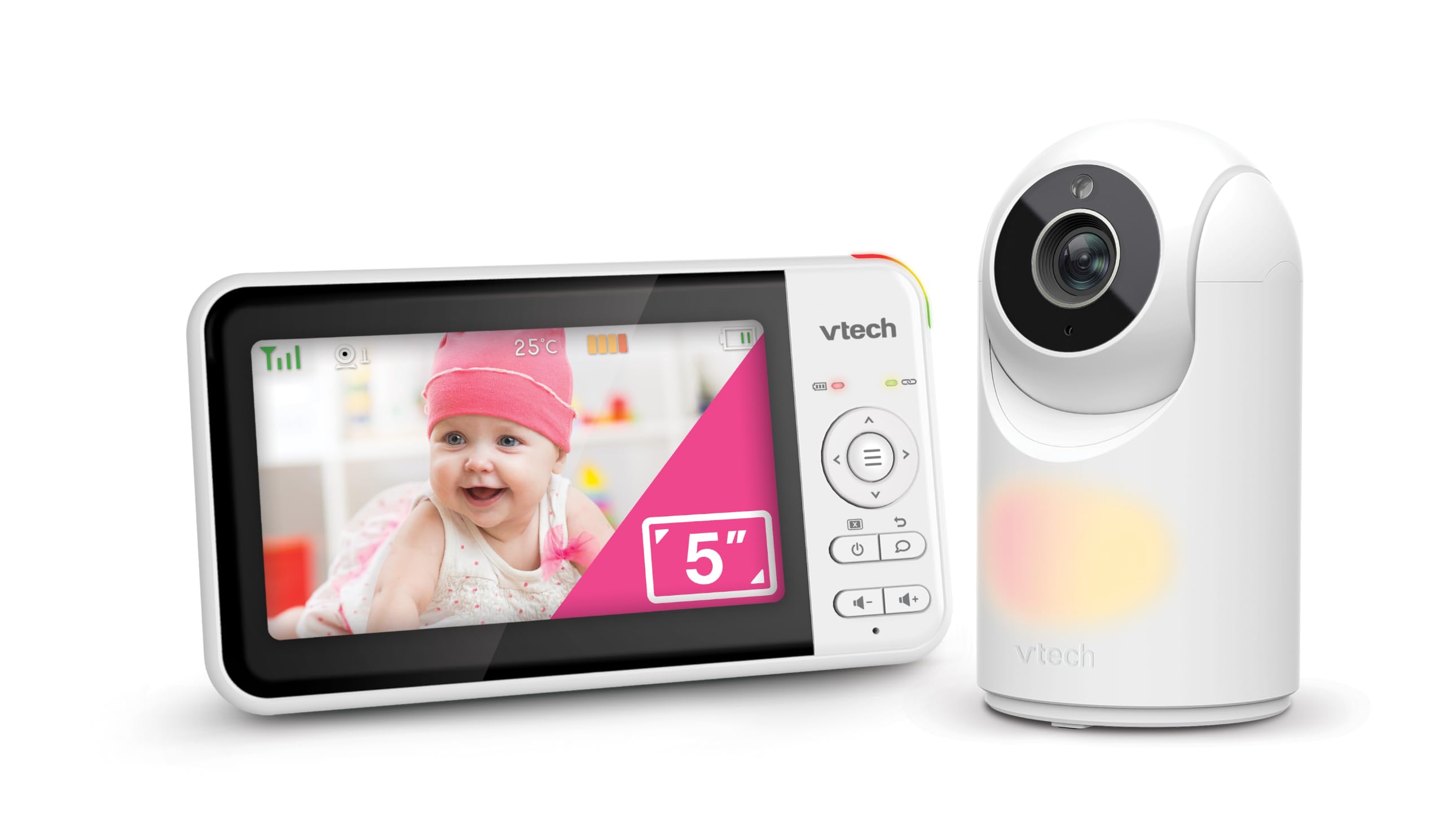 Vtech Moniteur vidéo bébé 5 pouces avec caméra pivotante et inclinable - VM5367