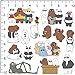 WE Bare Bears Stickers Die Cut Vinyl Sticker Variety Pack - Laptop, Water Bottle, Scrapbooking, Tablet, Skateboard, Indoor/Outdoor - Set of 50