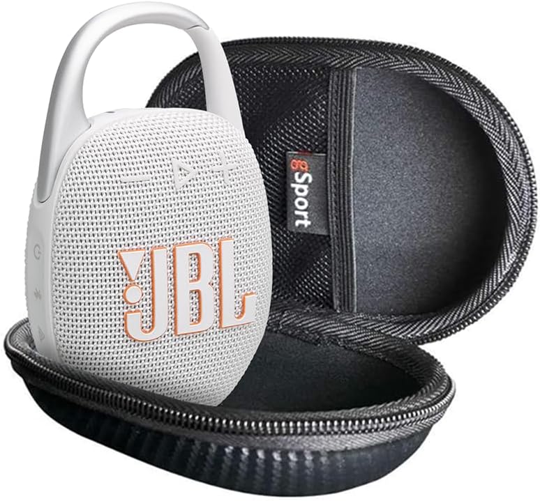 JBL Clip 5 Ultra Portable Bluetooth Speaker Bundle with gSport Case (White) - Image 3