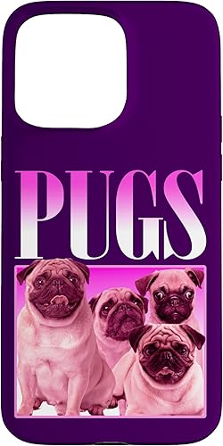 Miniatura 31 de iPhone 16 Pugs Bootleg Rap | Lindo Pug Dog Pet Owners Retro 90's Poster Case