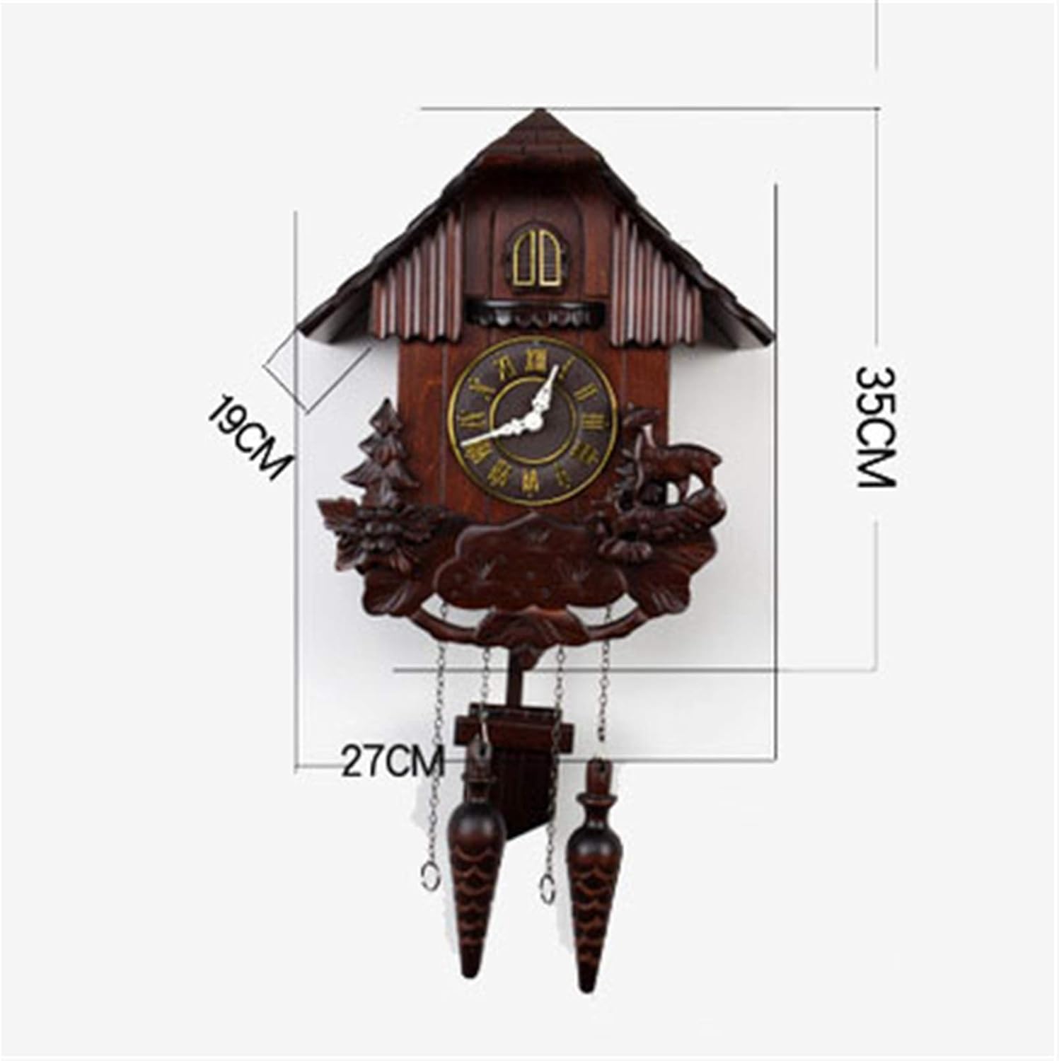Cuckoo Clock Home Cuckoo Roman Numeral Wall Clock for Artistic Living Room Kitchen for Home Decor