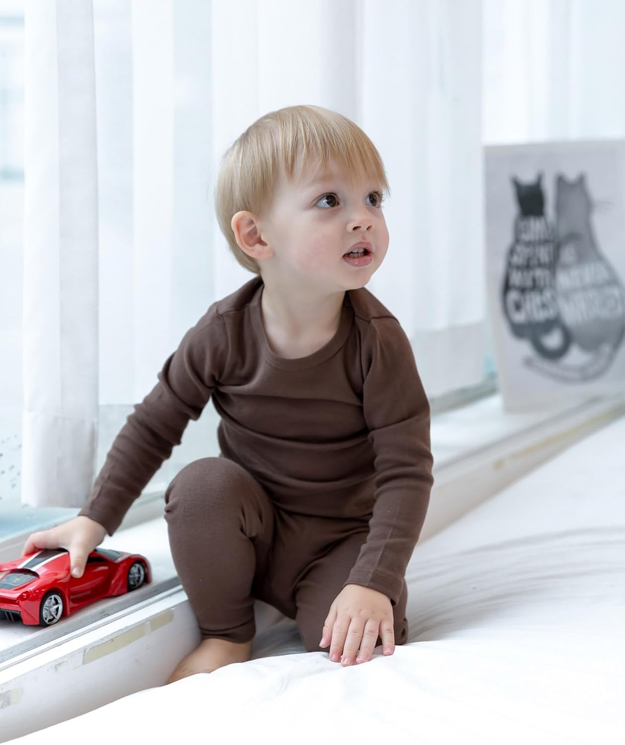 AVAUMA Baby Boys Girls Pajama Set Kids Toddler Snug fit Basic Cotton Sleepwear pjs for Daily - Image 4