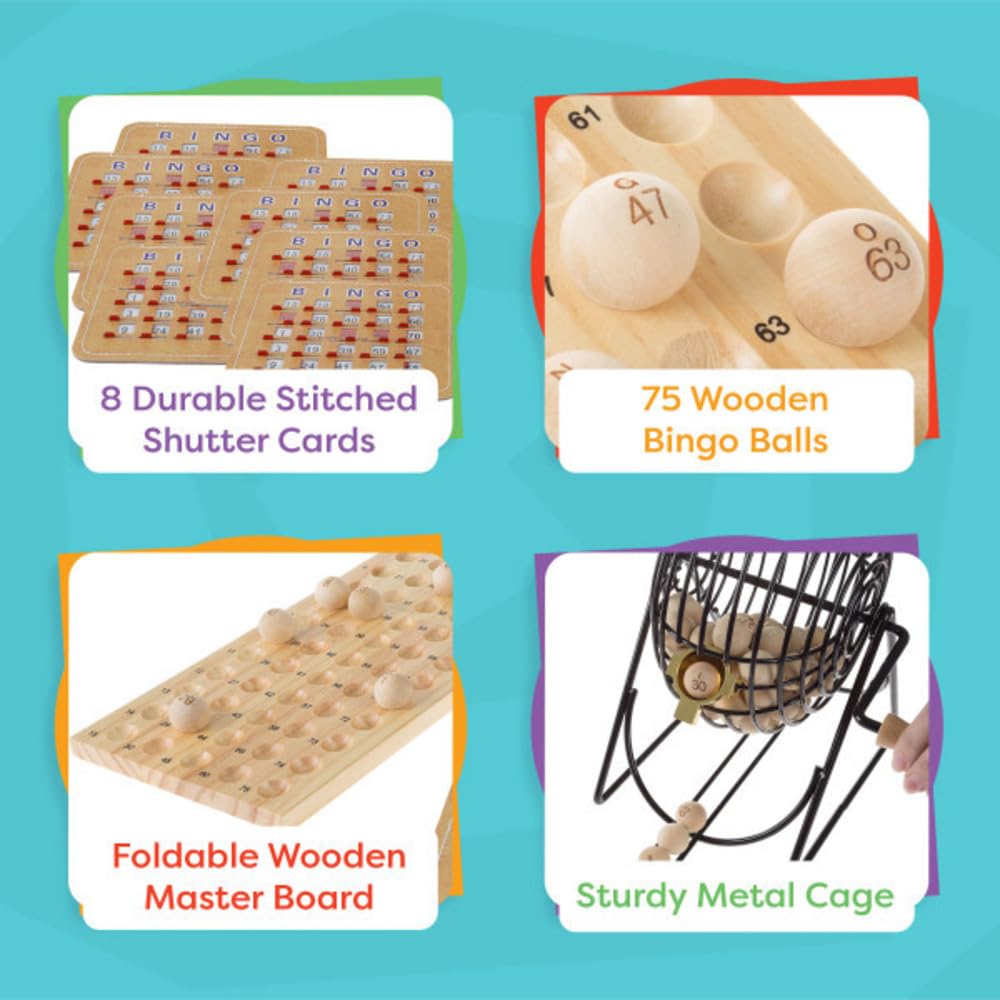 Amazon.com: Hey! Play! Deluxe Bingo Game with Accessories