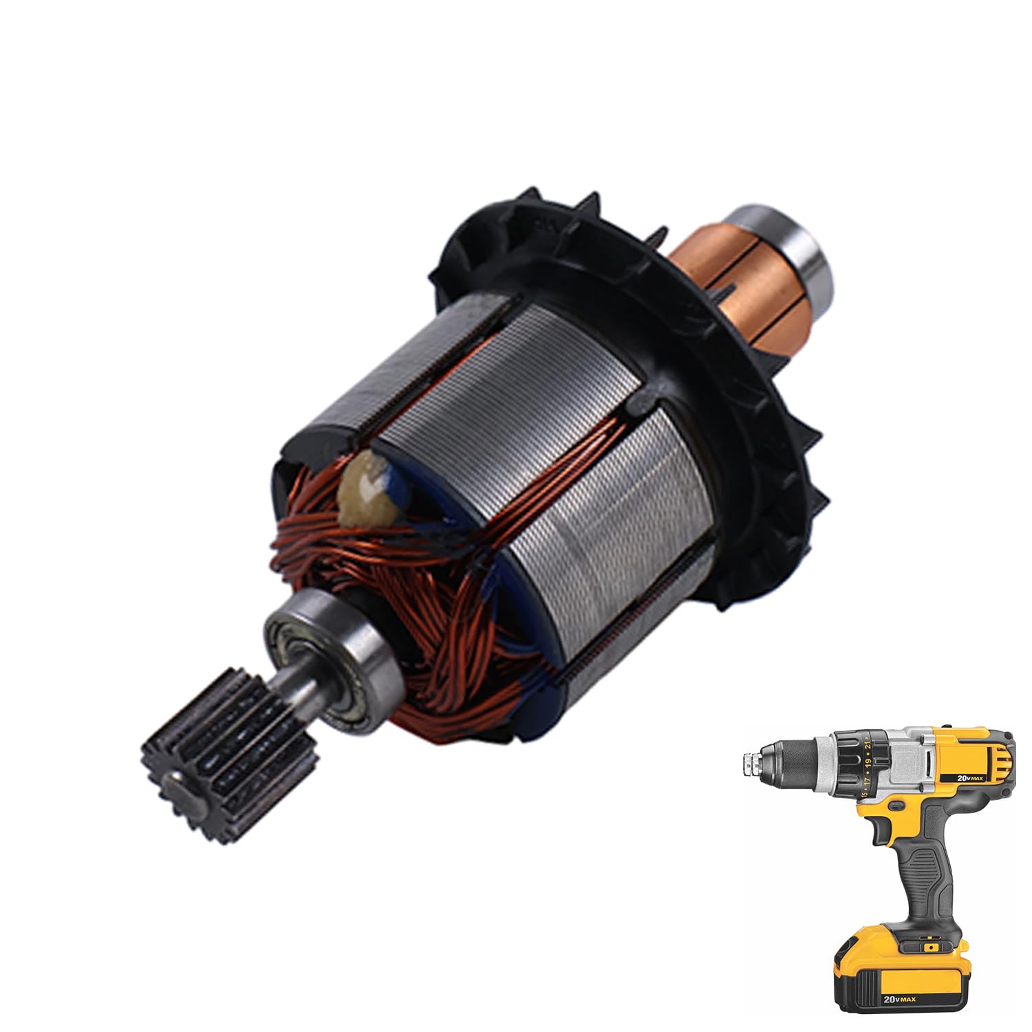 ELSOON N372159 Armature Assembly Compatible with DeWalt DCD980M2 DCD985B DCD985L2 DCD985M2