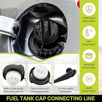 Fuel Tank Cap Gas Cap Assembly for 2015-2019 Toyota RAV4 Sequoia Tundra Venza Highlander Sienna Tacoma Camry Corolla Avalon Tundra Prius, 2001-2005 LexusG S300 GS430 77300-07030