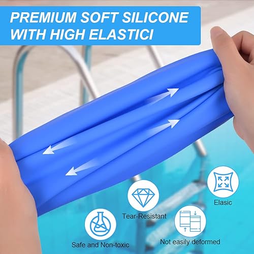 Miniatura 7 de 2 PCS Swimming Cap for Long Hair, Extra Large Swimming Caps for Women & Men, Silicone Adult Swim Cap, Waterproof Swimming Hat for Dreadlocks,