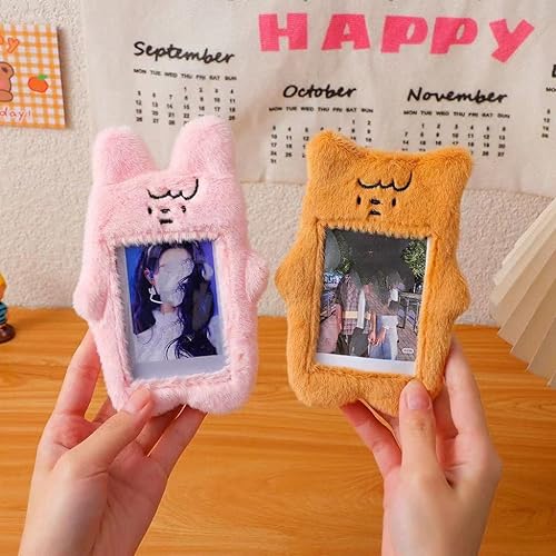 Miniatura 6 de Tooe 3 pulgadas Kpop Photocard Holder Llavero Y2K Kawaii Coreano Tarjetero Felpa Diablo Funda Linda Estética Foto Manga, Púrpura