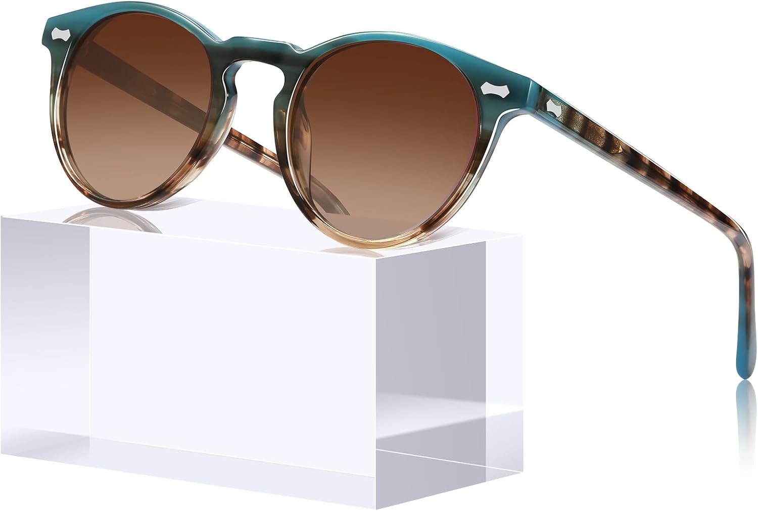 Frame: Blue and Brown, Lenses: Brown