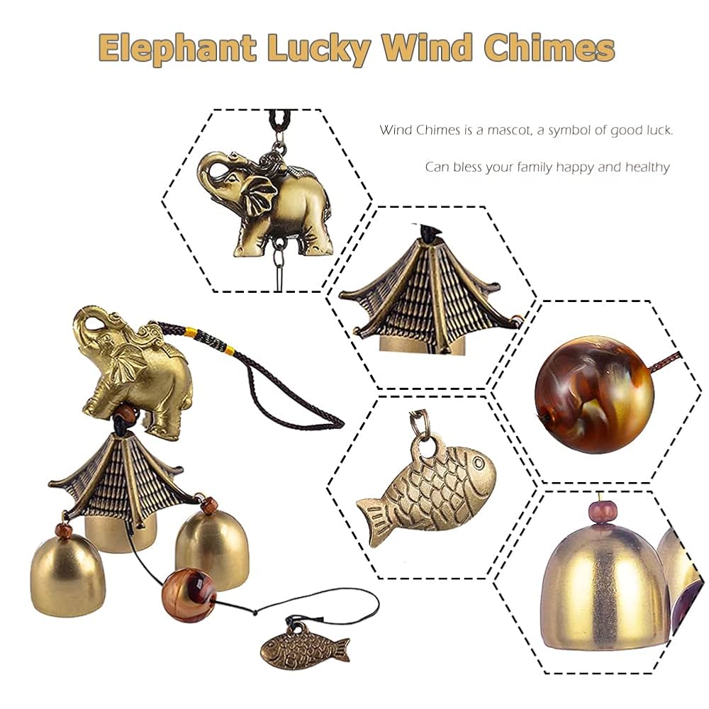 Elephant Large Wind Chimes For Outside, 31" Metal Windchimes Outdoors,Windchimes In Memory Of A Loved One,Wind Chime For Sympathy Gifts Garden,Home,Yard,Patio Decoration