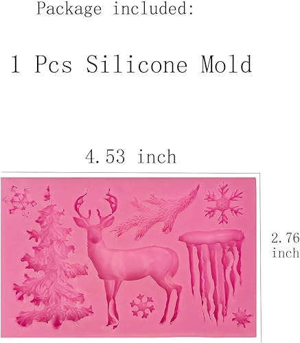 Miniatura 2 de Generic Moldes pequeños de silicona para galletas de árbol, chocolate, gomitas, dulces, helados, postres, mantequillas, gomitas, mentas, pasteles,