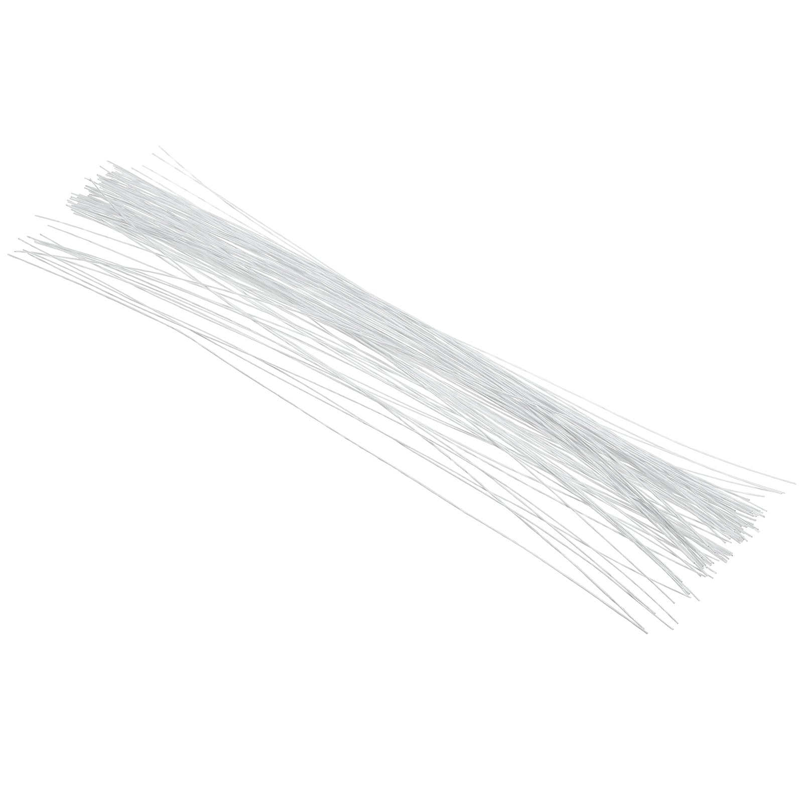 PATIKIL Filo Per Steli Floreali In Ferro Avvolto In Carta 26 Gauge 40 Cm 100 Pezzi Accessori Per Steli Fiori Artificiali Per Bouquet Fai Da Te E Decorazioni Artigianali Bianco
