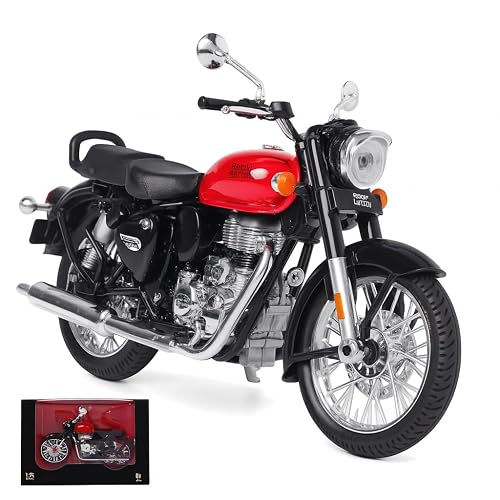 Royal Enfield Classic 350 1:15 Scale Bullet Bike Toy Model with Pull Back Action | Die-Cast Style Metal Motorcycle Toy with Realistic Design | Mini Bullet Bike Collectible Showpiece for Kids Boys Girls