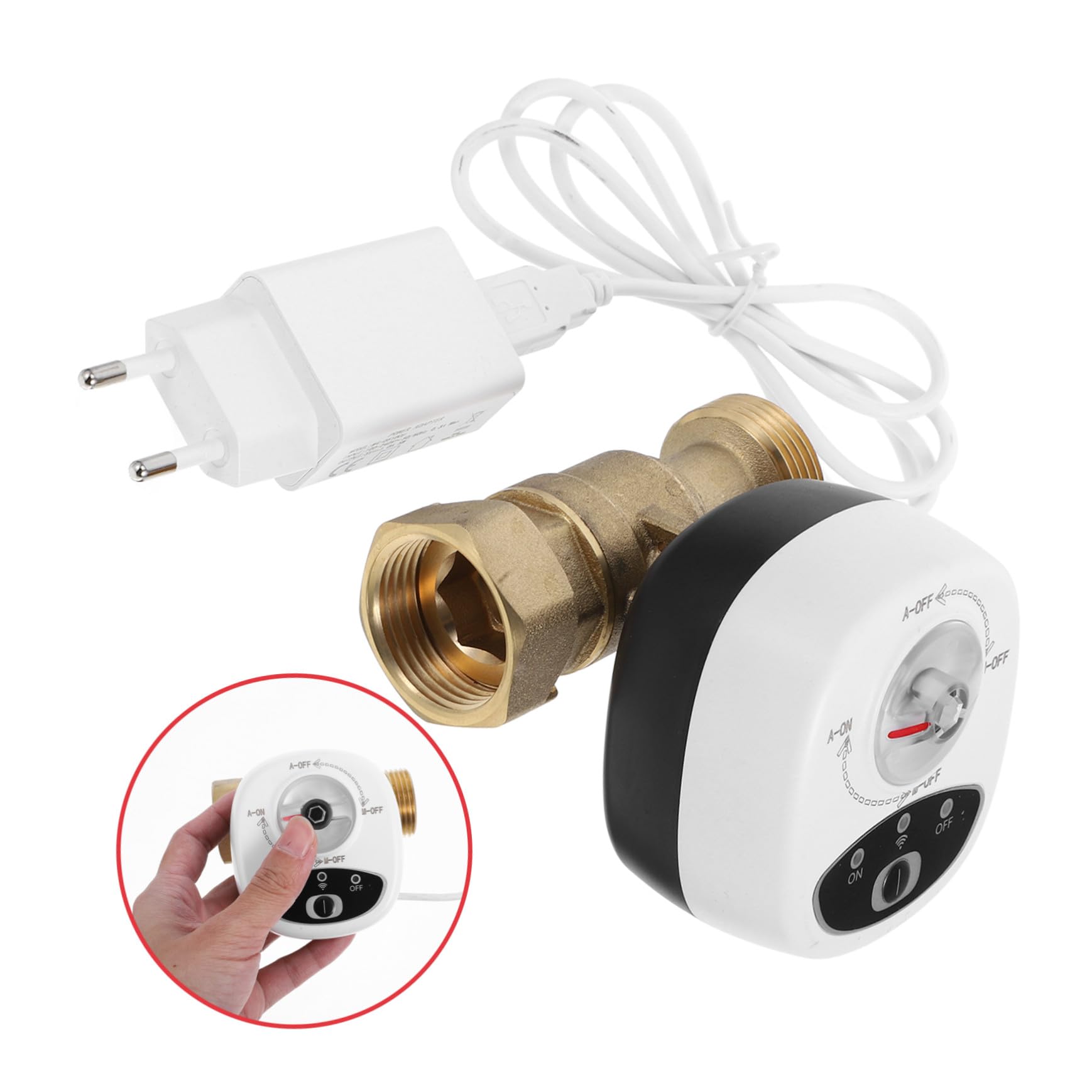 Válvula de Agua Inteligente Wifi con Temporizador y Sistema de Alarma Control Remoto Automático para Tuberías de Agua y Gas Instalación Sencilla para y Jardín