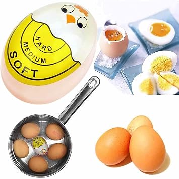 Egg Timer, Boiled Egg Timer, Semi Boiled Egg Timer, Egg Thermometer, Cute Egg Timer, Perfect Boiled Eggs, Color Changing, Boiled Eggs, Boiled Eggs, Timer, Silicone Material, Time Saving, Easy, Convenient, Classic, Breakfast, Morning, Kitchen Supplies, Timer Cooking Tool