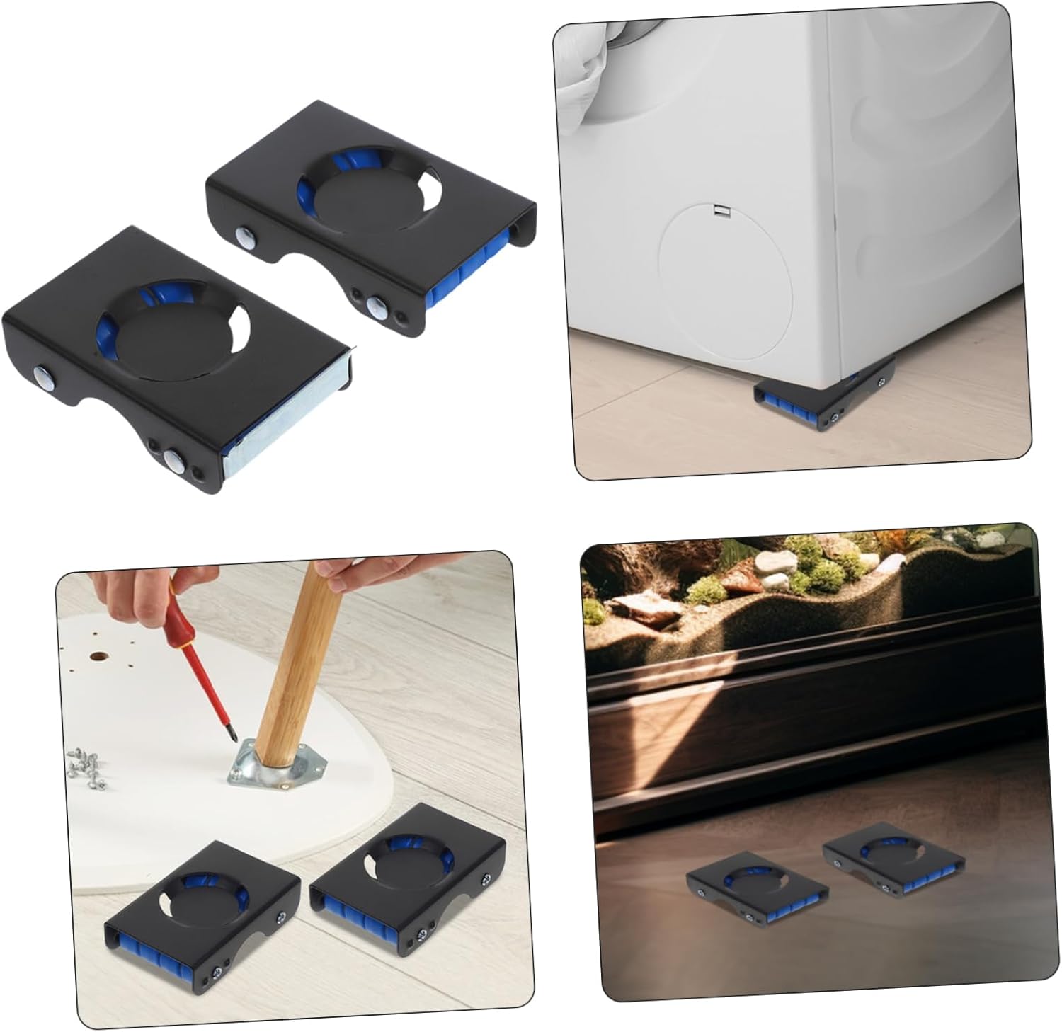 4pcs Appliance Slider Furniture Moving Dolly Kit High Load Capacity Moving Wheels for Easy Transport