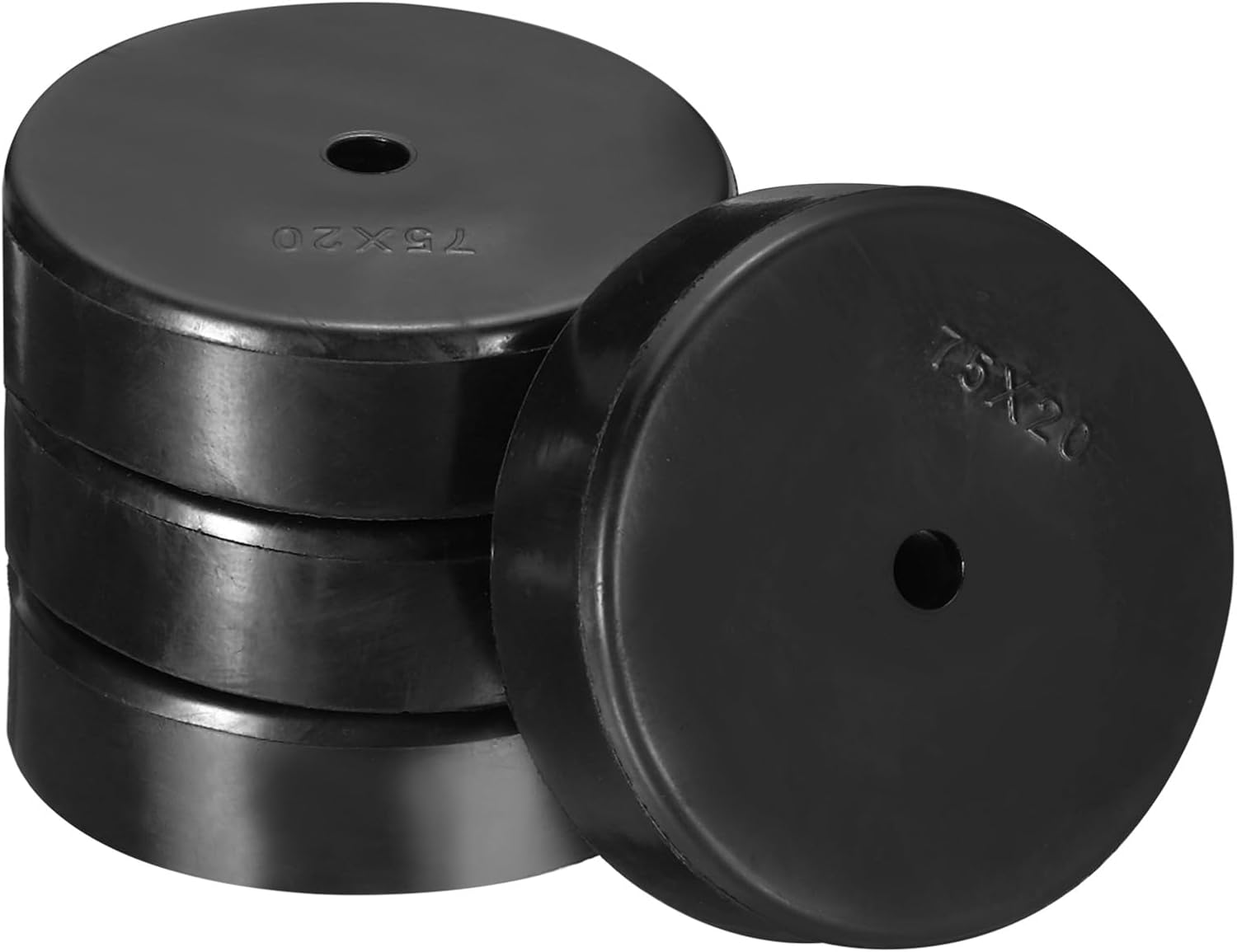 PATIKIL Multi Purpose Rubber Spacer, 4 Pcs 3"OD 0.3"ID 0.8"Thick Neoprene Round Anti-Vibration Isolation Pads Isolator Rubber Bushings Spacer Washer for HVAC Bolts Car Accessories 3" OD x 5/16" ID x 0.8"