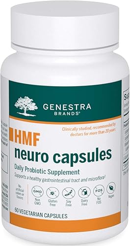 Genestra Brands HMF Neuro Capsule - Probióticos para mujeres, hombres y niños - para la salud intestinal - 60 cápsulas